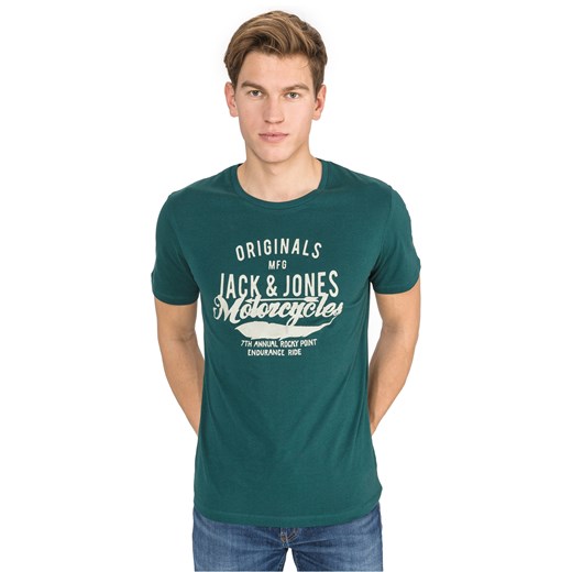 T-shirt męski Jack & Jones z krótkim rękawem z napisem 