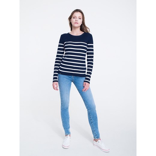 Sweter damski BIG STAR granatowy casual