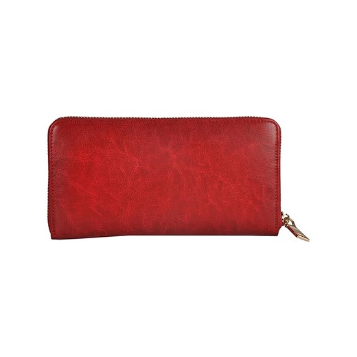 Skórzany portfel "Nador" w kolorze czerwonym - 20 x 10 x 2 cm  Florence Bags OneSize Limango Polska promocja 