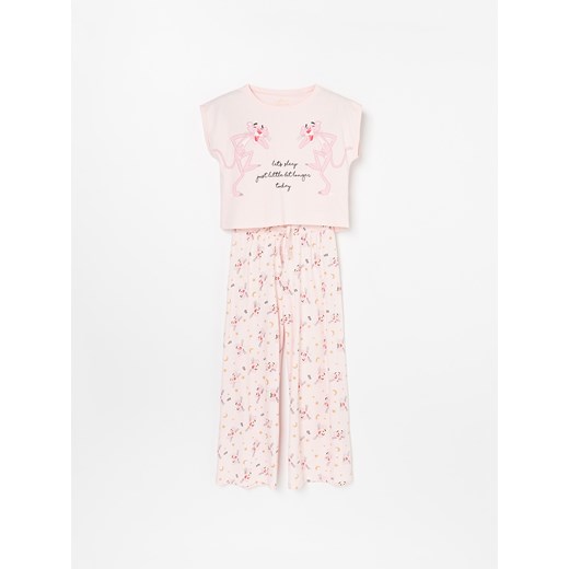 Reserved - Piżama z Różową Panterą - Różowy  Reserved 122/128 