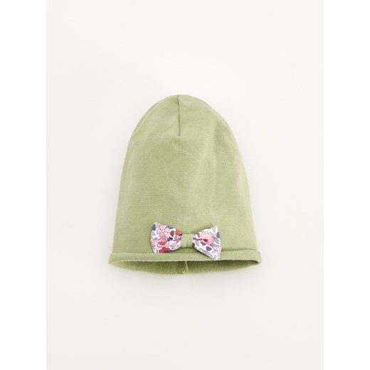 Reserved - Bawełniana czapka z kokardką - Zielony  Reserved 12-24 miesięcy 