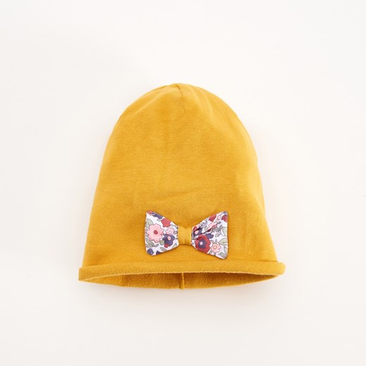 Reserved - Bawełniana czapka z kokardką - Żółty Reserved  2-4 lat 