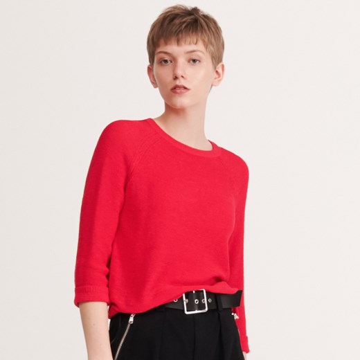 Reserved - Sweter basic - Czerwony  Reserved XL 