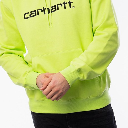 Bluza męska Carhartt WIP Hooded Sweatshirt I027093 LIME/BLACK Carhartt Wip   sneakerstudio.pl