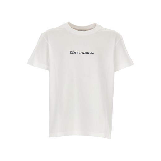 Dolce & Gabbana Koszulka Dziecięca dla Chłopców Na Wyprzedaży, biały, Bawełna, 2021, 10Y 12Y 4Y 5Y 6Y 8Y