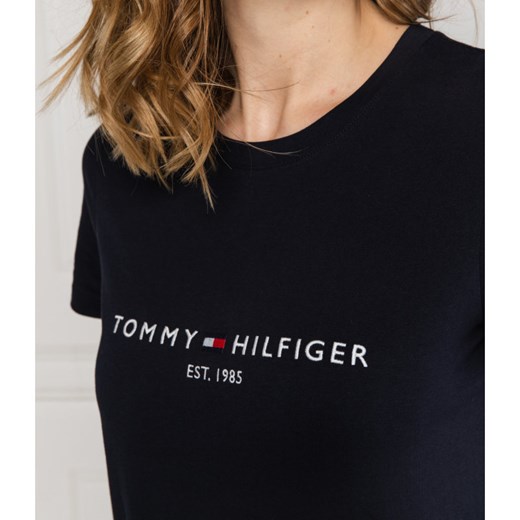 Bluzka damska Tommy Hilfiger w stylu młodzieżowym z krótkim rękawem 