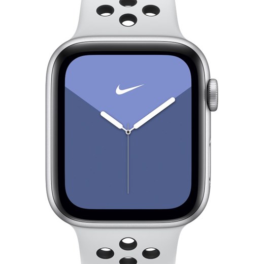 Zegarek Apple Watch Nike Series 5 (GPS) z paskiem sportowym Nike i kopertą 40 mm z aluminium w kolorze srebrnym - Srebrny Nike  One Size Nike poland