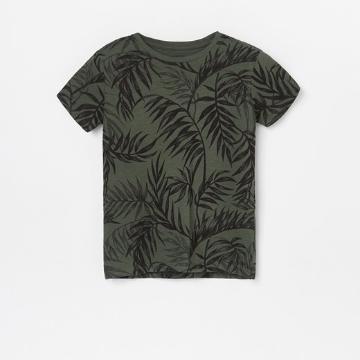 Reserved - Koszulka z botanicznym wzorem - Zielony Reserved  110 
