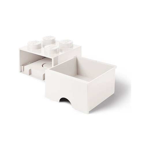 Pojemnik "Brick 4" w kolorze białym z szufladami - 25 x 18 x 25 cm Lego OneSize wyprzedaż Limango Polska