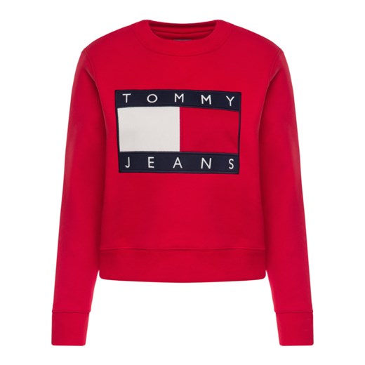 Bluza damska Tommy Jeans czerwona z napisami 