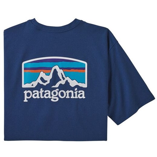 T-shirt męski Patagonia z napisami z krótkim rękawem 