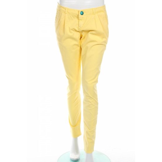 Spodnie damskie żółte Cipo & Baxx gładkie 