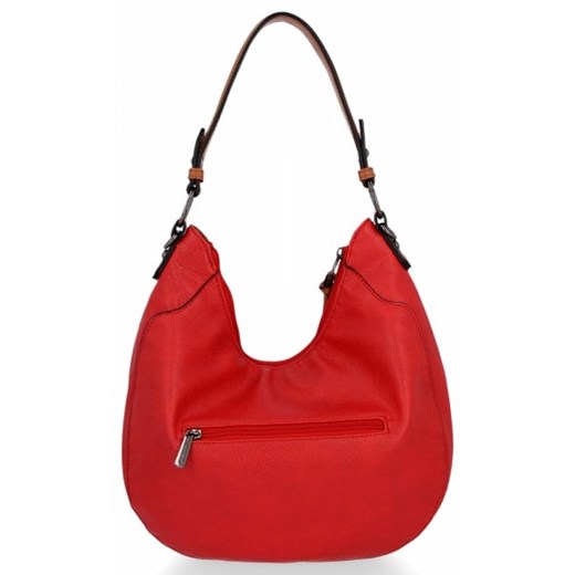 Shopper bag David Jones ze skóry ekologicznej na ramię w stylu glamour matowa mieszcząca a6 