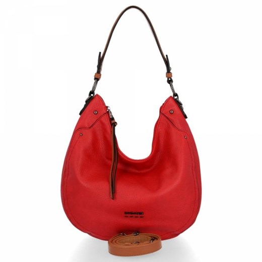 David Jones shopper bag na ramię matowa mieszcząca a6 bez dodatków ze skóry ekologicznej w stylu glamour 