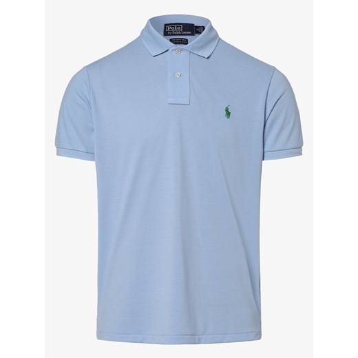 Polo Ralph Lauren - Męska koszulka polo – Custom Slim Fit, niebieski  Polo Ralph Lauren L vangraaf