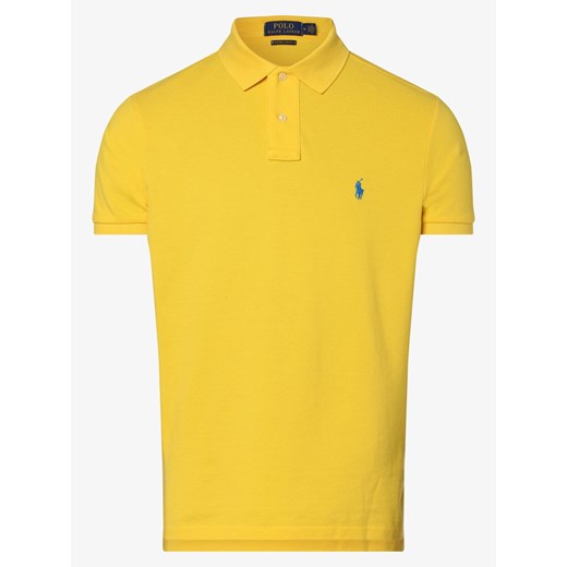 Polo Ralph Lauren - Męska koszulka polo – Custom Slim Fit, pomarańczowy Polo Ralph Lauren  L vangraaf