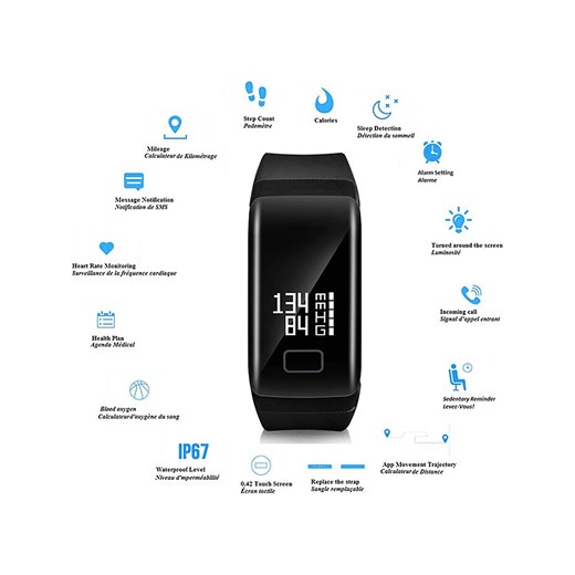 Smartwatch w kolorze czarnym  Whipearl OneSize okazja Limango Polska 