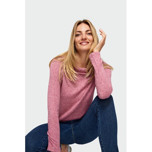 Sweter damski Greenpoint casual z marszczonym dekoltem 