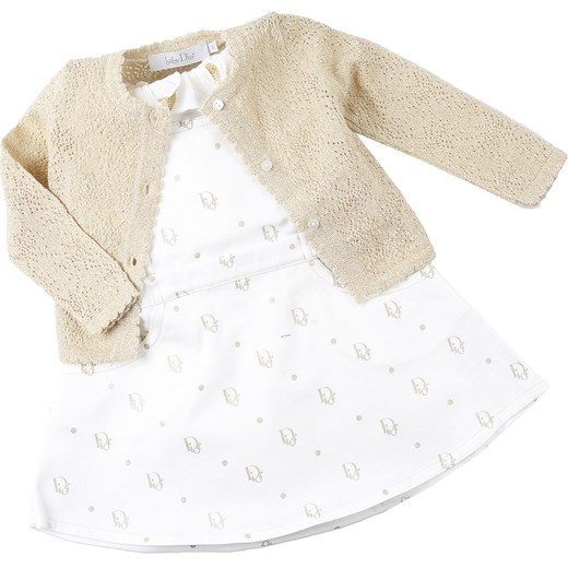 Baby Dior Swetry Niemowlęce dla Dziewczynek, złoty, Bawełna, 2019, 12M 3M 6M Baby Dior  6M RAFFAELLO NETWORK