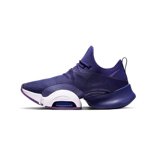 Buty sportowe damskie Nike dla biegaczy zoom fioletowe bez wzorów na platformie sznurowane 