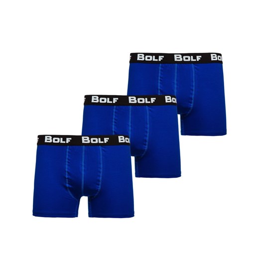 Bokserki męskie niebieskie Bolf 0953-3P 3 PACK Denley  2XL okazja  