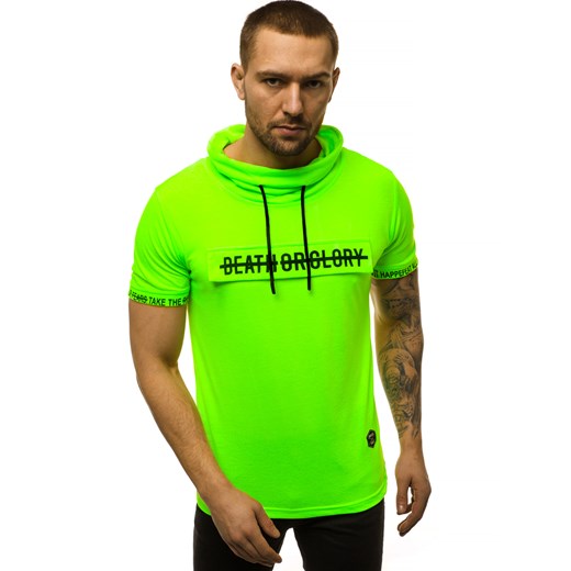 Ozonee t-shirt męski zielony z krótkim rękawem 
