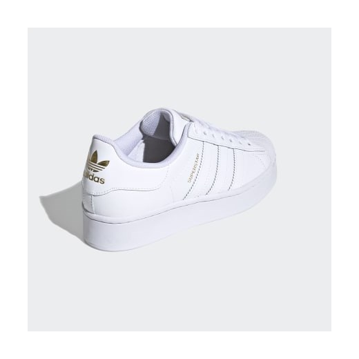 Buty sportowe damskie Adidas bez wzorów białe sznurowane 