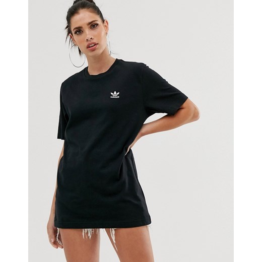 adidas – Originals – Essential – Czarny T-shirt z małym logo