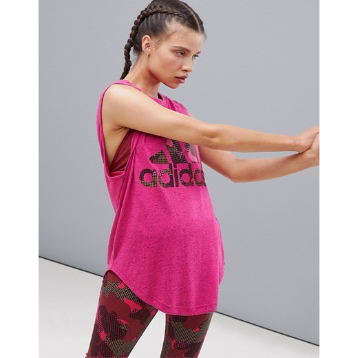 adidas – Training Winners – Top bez rękawów, w kolorze fuksji-Różowy