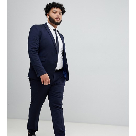 Burton Menswear – Big & Tall – Granatowe obcisłe spodnie garniturowe-Granatowy