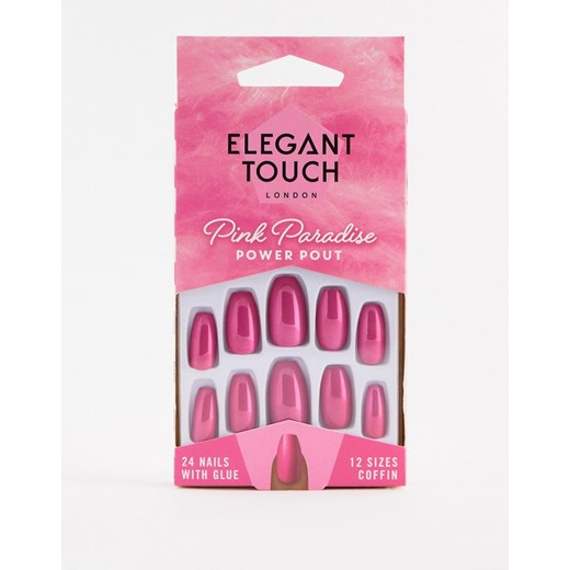 Elegant Touch – Pink Paradise – Sztuczne paznokcie – Power Pout-Wielokolorowy