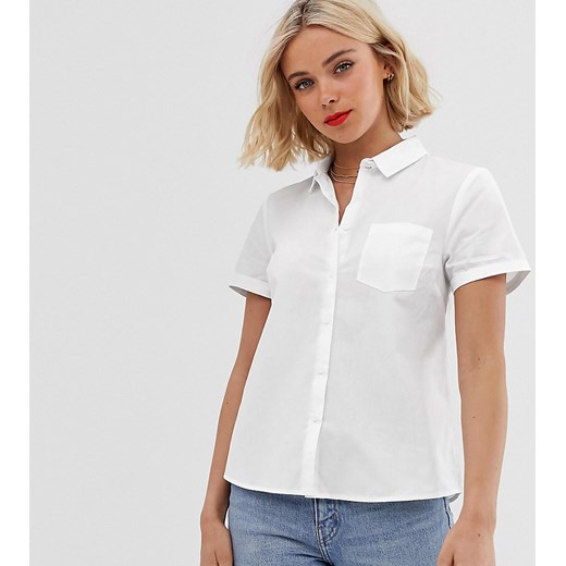 New Look – Koszula do pracy na krótki rękaw-Biały