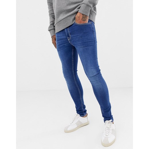New Look – Niebieskie jeansy o bardzo obcisłym kroju