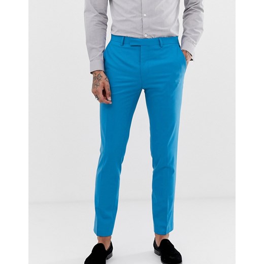 Twisted Tailor — Ellroy — Bardzo obcisłe spodnie garniturowe w jasnoniebieskim kolorze
