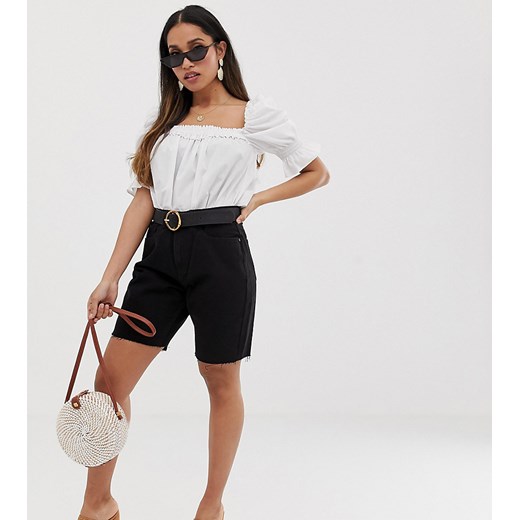 Szorty Missguided Petite Odzież Damska CS czarny RITM Szorty Missguided Petite Odzież Damska CS czarny RITM