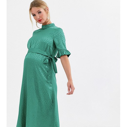Sukienka ciążowa zielona Asos gładka 