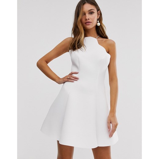 Sukienka Asos mini biała bez rękawów na urodziny letnia 