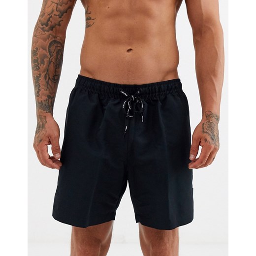 Calvin Klein – Szorty kąpielowe średniej długości z troczkami-Czarny