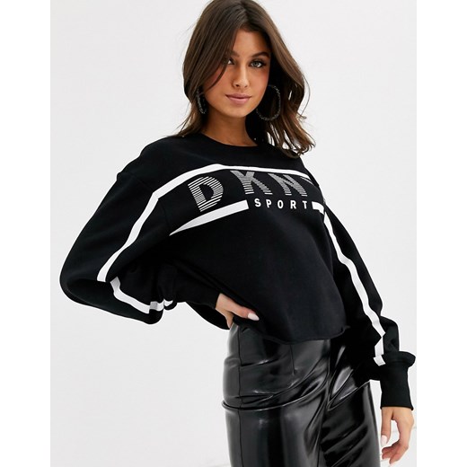 DKNY – Sportowa bluza z logo na piersi-Czarny