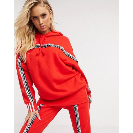 adidas Originals – RYV – Czerwona bluza z kapturem-Czerwony
