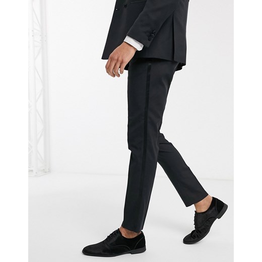 Jack & Jones Premium — Czarne spodnie garniturowe-Czarny