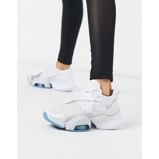 Nike Training – Air Zoom SuperRep – Biało-srebrne buty sportowe-Biały
