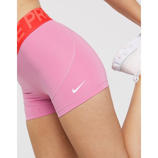 Nike Training Pro – Różowe szorty o długości 3 cali-Różowy