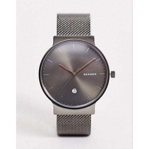 Skagen – Męski zegarek na bransolecie z siateczki w kolorze srebra SKW6432-Srebrny