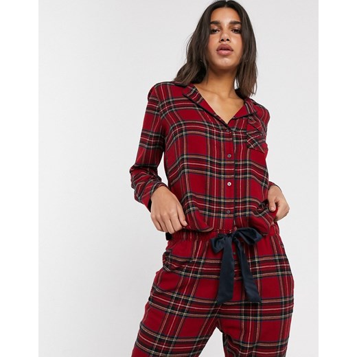 Abercrombie & Fitch – Flanelowa koszula od piżamy, część kompletu-Czerwony