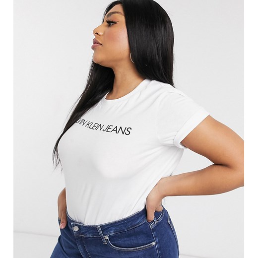 Calvin Klein Jeans – Inclusive – T-shirt z logo-Biały