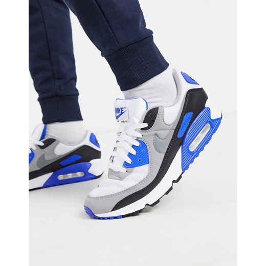 Nike Air Max 90 Recraft – Biało-niebieskie buty sportowe-Biały