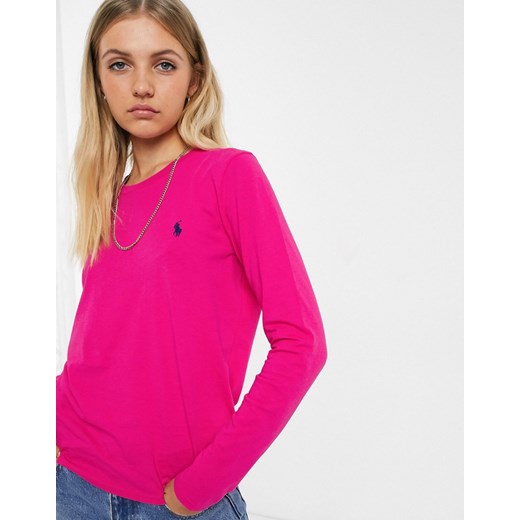 Polo Ralph Lauren – Różowy T-shirt z długim rękawem