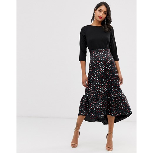 Sukienka Closet London z okrągłym dekoltem midi Odzież Damska MQ czarny JAAR Sukienka Closet London z okrągłym dekoltem midi Odzież Damska MQ czarny JAAR