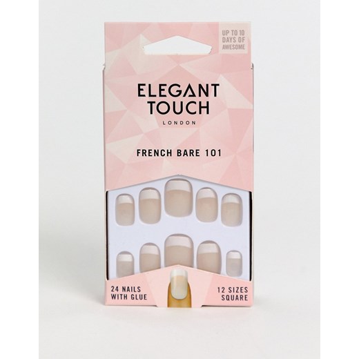 Elegant Touch – Sztuczne paznokcie średniej długości z francuskim manicure 101-Neutralne